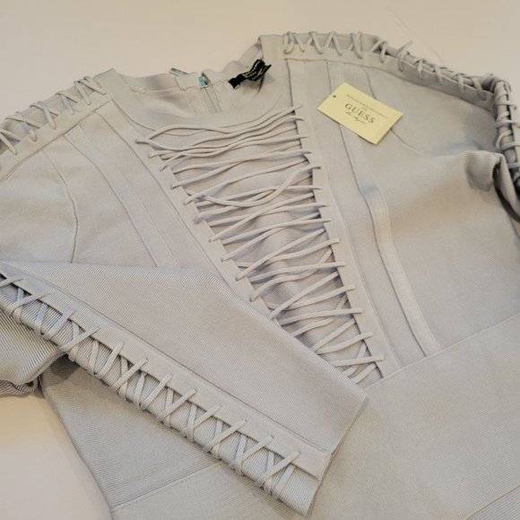 GUESS By Marciano Corset Detail Bandage Dress sz L - Picture 9 of 13